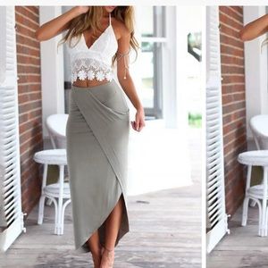 Summer skirt and knit halter top. Super cute!